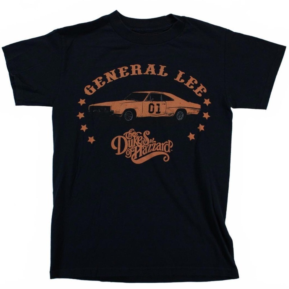 Dukes of Hazzard General Lee 01 Car Graphic T-Shirt Navy Blue Mens Small S 2012